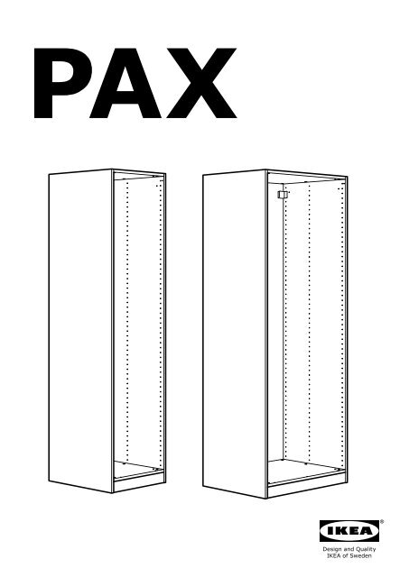 Ikea PAX Guardaroba - S19128862 - Istruzioni di montaggio