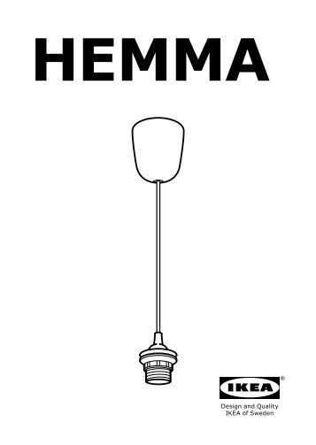 Ikea HEMMA accessorio di sospensione - 00306741 - Istruzioni di montaggio