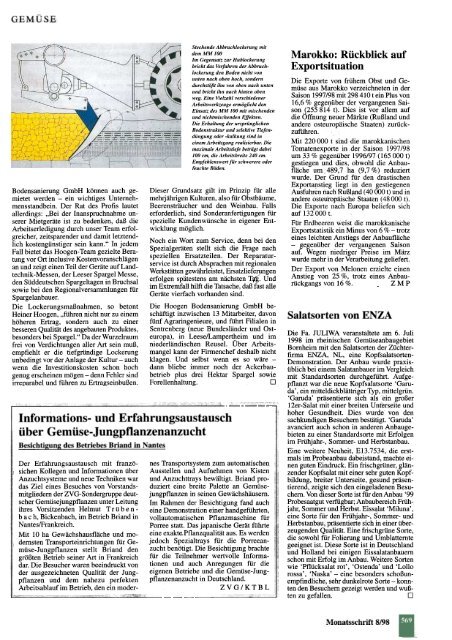 Monatsschrift – Magazin für den Gartenbauprofi, August 1998