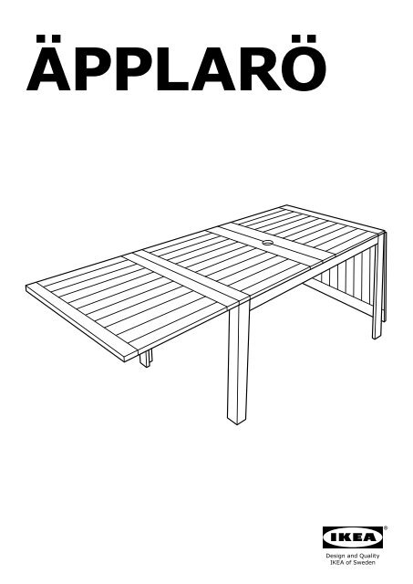 Ikea &Auml;PPLAR&Ouml; tavolo+6 sedie relax, da giardino - S79156461 - Istruzioni di montaggio