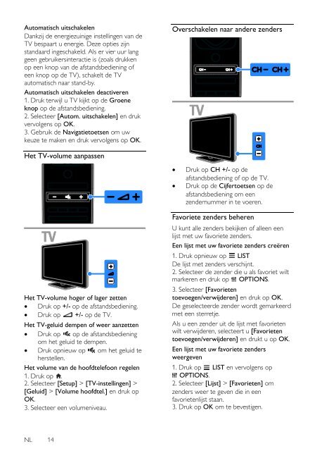 Philips 5000 series T&eacute;l&eacute;viseur Edge LED Smart TV 3D - Mode d&rsquo;emploi - NLD