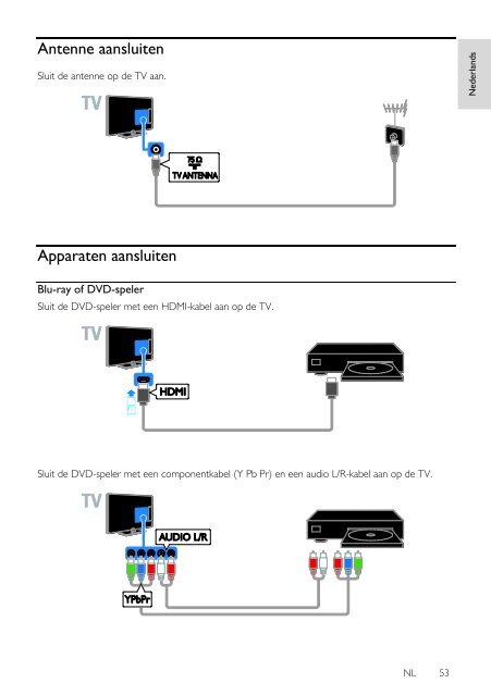 Philips 5000 series T&eacute;l&eacute;viseur Edge LED Smart TV 3D - Mode d&rsquo;emploi - NLD