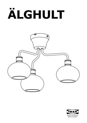 Ikea ÃLGHULT lampada a sospensione - 40245816 - Istruzioni di montaggio