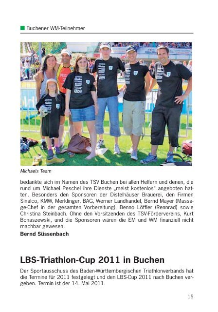 Sportfreund 2/2010 - TSV 1863 Buchen e.V.