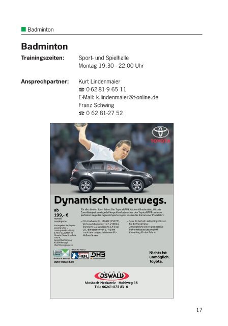 Sportfreund 2/2010 - TSV 1863 Buchen e.V.