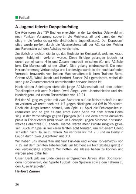 Sportfreund 2/2010 - TSV 1863 Buchen e.V.