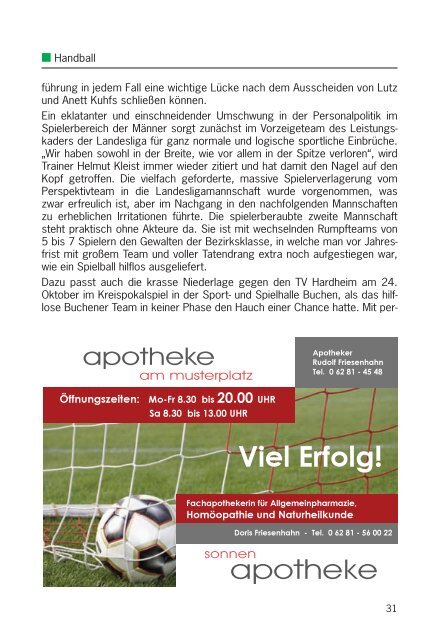 Sportfreund 2/2010 - TSV 1863 Buchen e.V.