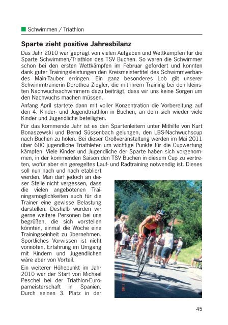 Sportfreund 2/2010 - TSV 1863 Buchen e.V.