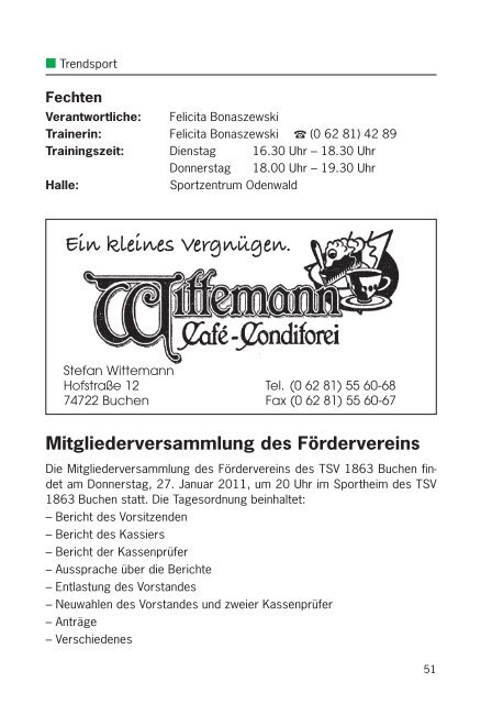 Sportfreund 2/2010 - TSV 1863 Buchen e.V.