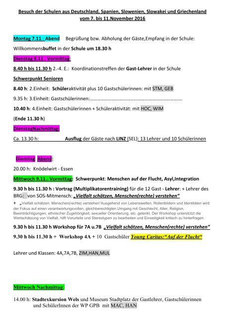 Werte wagen Treffen 7 -11-11-16 Programm