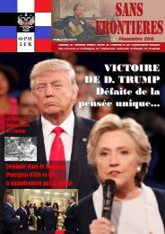 VICTOIRE DE D TRUMP Défaite de la pensée unique..