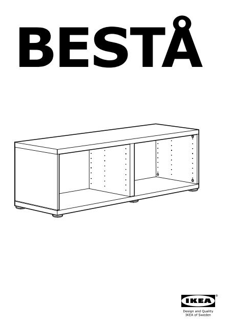 Ikea BEST&Aring; scaffale con ante - S99047409 - Istruzioni di montaggio