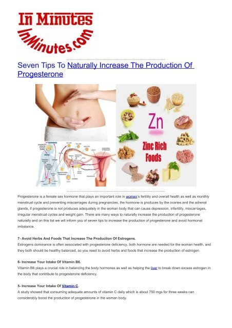 Seven Tips To Naturally Increase The Production Of Progesterone