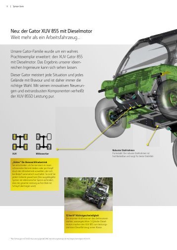 der Gator XUV 855 mit Dieselmotor Weit - Fischer Landmaschinen