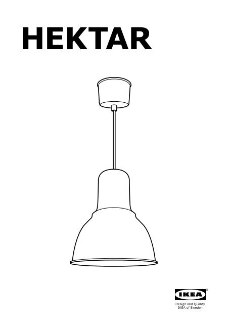 Ikea HEKTAR lampada a sospensione - 60293364 - Istruzioni di montaggio