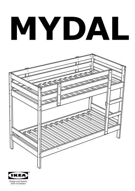 Ikea MYDAL struttura per letto a castello - 00102452 - Istruzioni di  montaggio