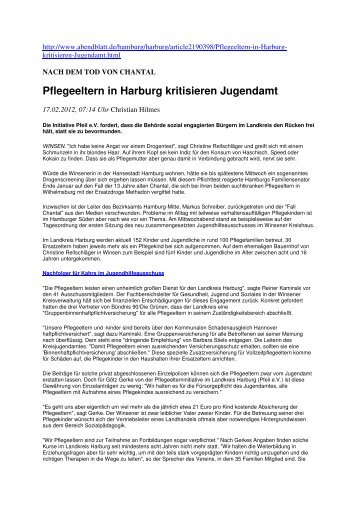 Pflegeeltern in Harburg kritisieren Jugendamt - Freunde der Kinder ...