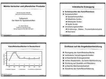 4 Märkte für Speisekartoffeln - GWDG