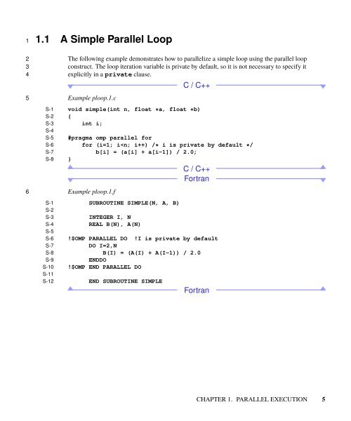 OpenMP Application Programming Interface Examples