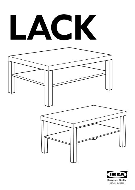 Ikea LACK Tavolino - 00095036 - Istruzioni di montaggio