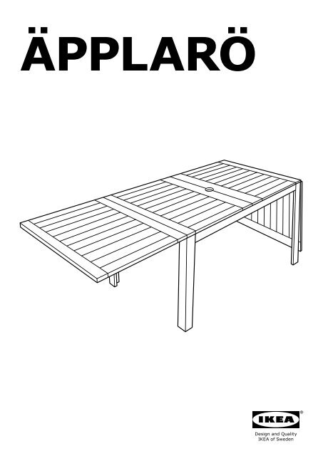 Ikea &amp;Auml;PPLAR&amp;Ouml; / V&amp;Auml;SMAN Tavolo E 6 Sedie Con Braccioli - S19898521 - Istruzioni di montaggio
