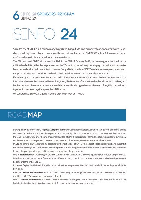 SINFO - Sponsors Programme