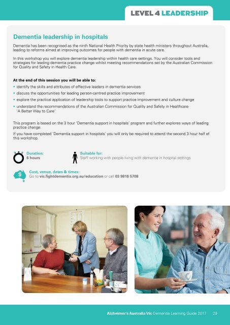 Alzheimer's Australia Vic | Dementia Learning Guide 2017