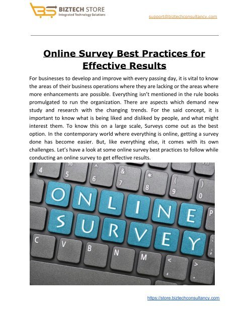 Online Survey Best Practices for Effective Results