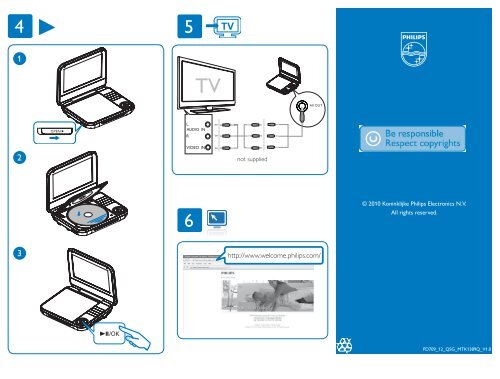 Philips Lecteur de DVD portable - Guide de mise en route - AEN