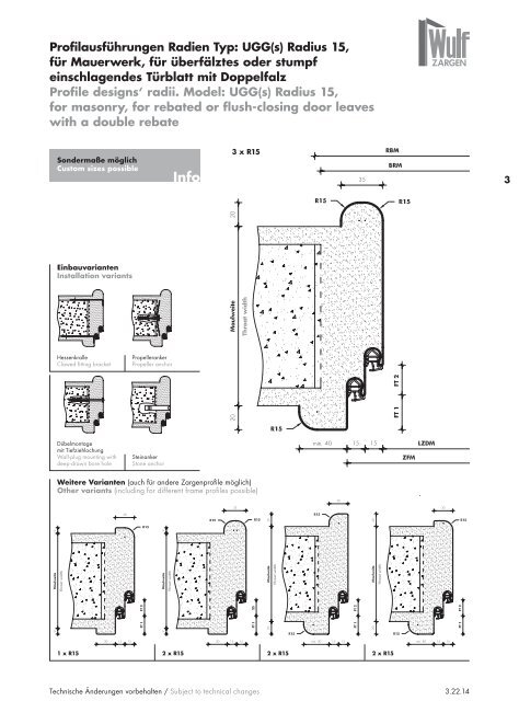 Wulf Zargen Prokuktkatalog Stahlzargen