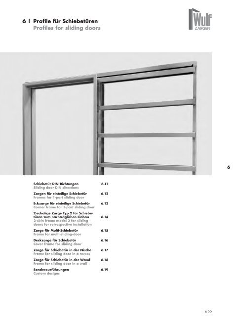 Wulf Zargen Prokuktkatalog Stahlzargen