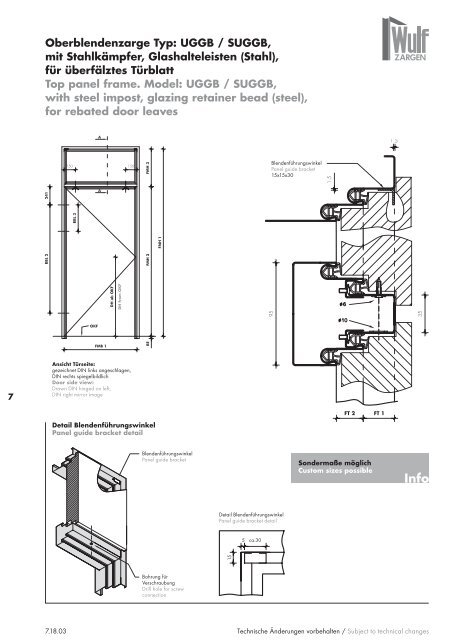 Wulf Zargen Prokuktkatalog Stahlzargen