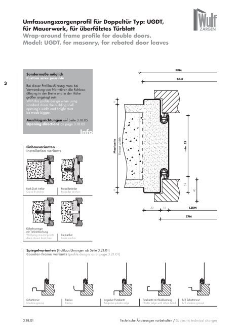 Wulf Zargen Prokuktkatalog Stahlzargen