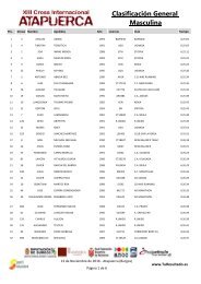 Clasificación General Masculina