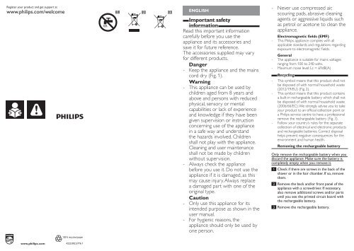 philips series 1000 shaver instructions