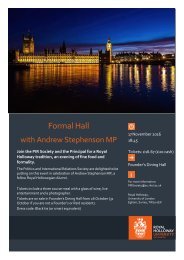 Formal Hall with Alumni Andrew Stephenson MP - 17 Nov 