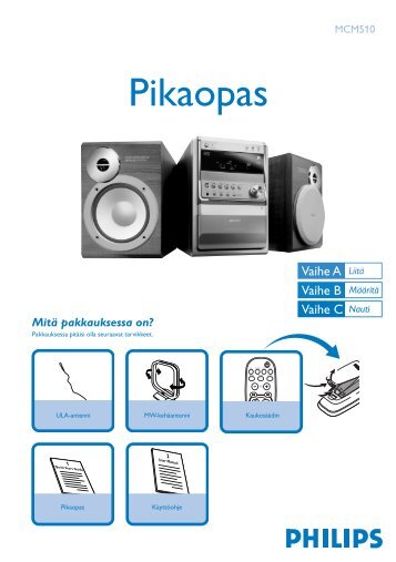Philips MicrochaÃ®ne hi-fi - Guide de mise en route - FIN