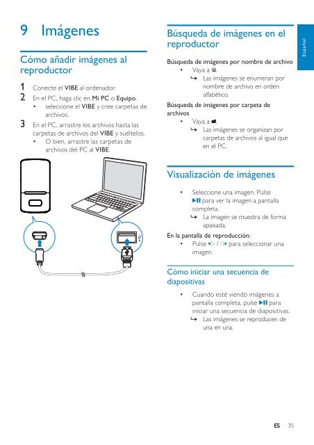 Philips GoGEAR Baladeur MP4 - Mode d&rsquo;emploi - ESP