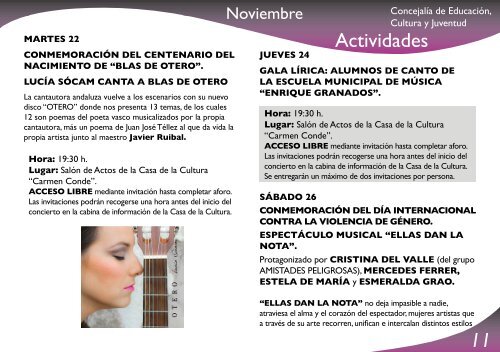 Boletín de Actividades Culturales