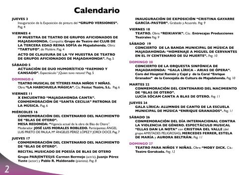 Boletín de Actividades Culturales