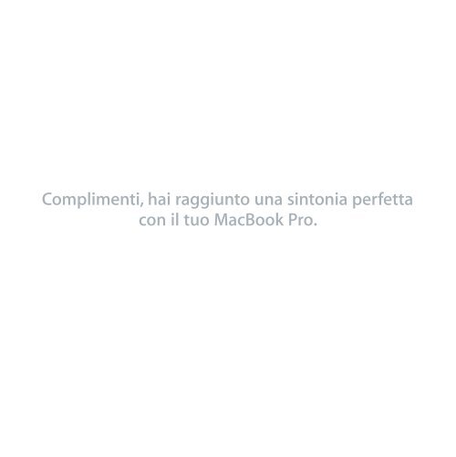 Apple MacBook Pro (Inizio 2008) - Manuale utente - MacBook Pro (Inizio 2008) - Manuale utente