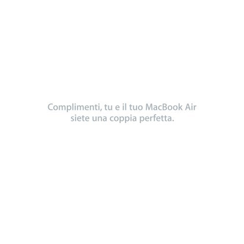 Apple MacBook Air (11 pollici, Fine 2010) - Manuale utente - MacBook Air (11 pollici, Fine 2010) - Manuale utente
