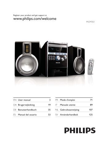 Philips MicrochaÃ®ne hi-fi classique - Mode dâemploi - SWE