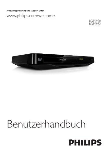 Philips Lecteur Blu-ray / DVD - Mode dâemploi - DEU