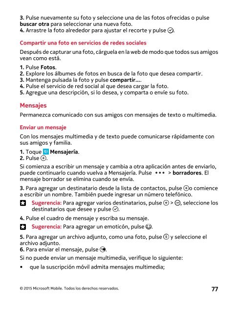 Nokia Lumia Icon - Lumia Icon manuale d'istruzione