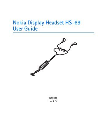 Nokia Display Headset HS-69 - Display Headset HS-69 manuale d'istruzione