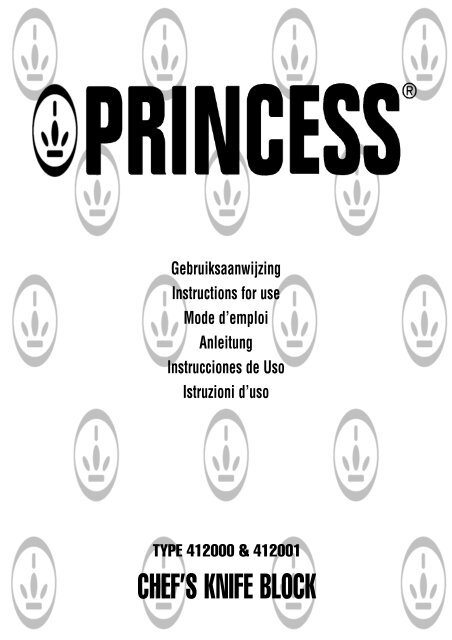 Princess Chef's Knife Block [Square] - 412001 - 412001_Manual.pdf