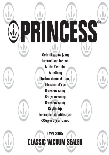 Princess Classic Vacuum Sealer - 492965 - 492965_Manual.pdf