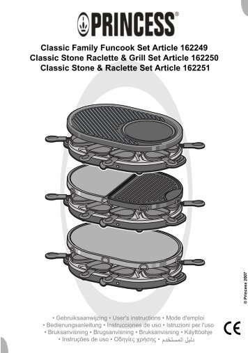Princess Family 8 Stone & Raclette Set - 162251 - 162251_Manual.pdf