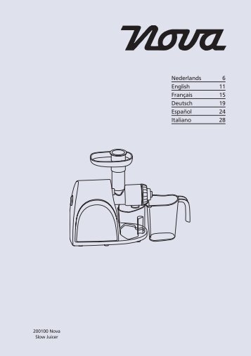Princess NOVA Slow Juicer - 200100 - 200100_Manual.pdf